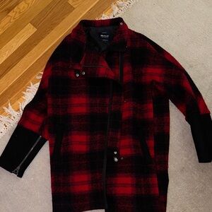Madewell Red and Black Plaid Jacket